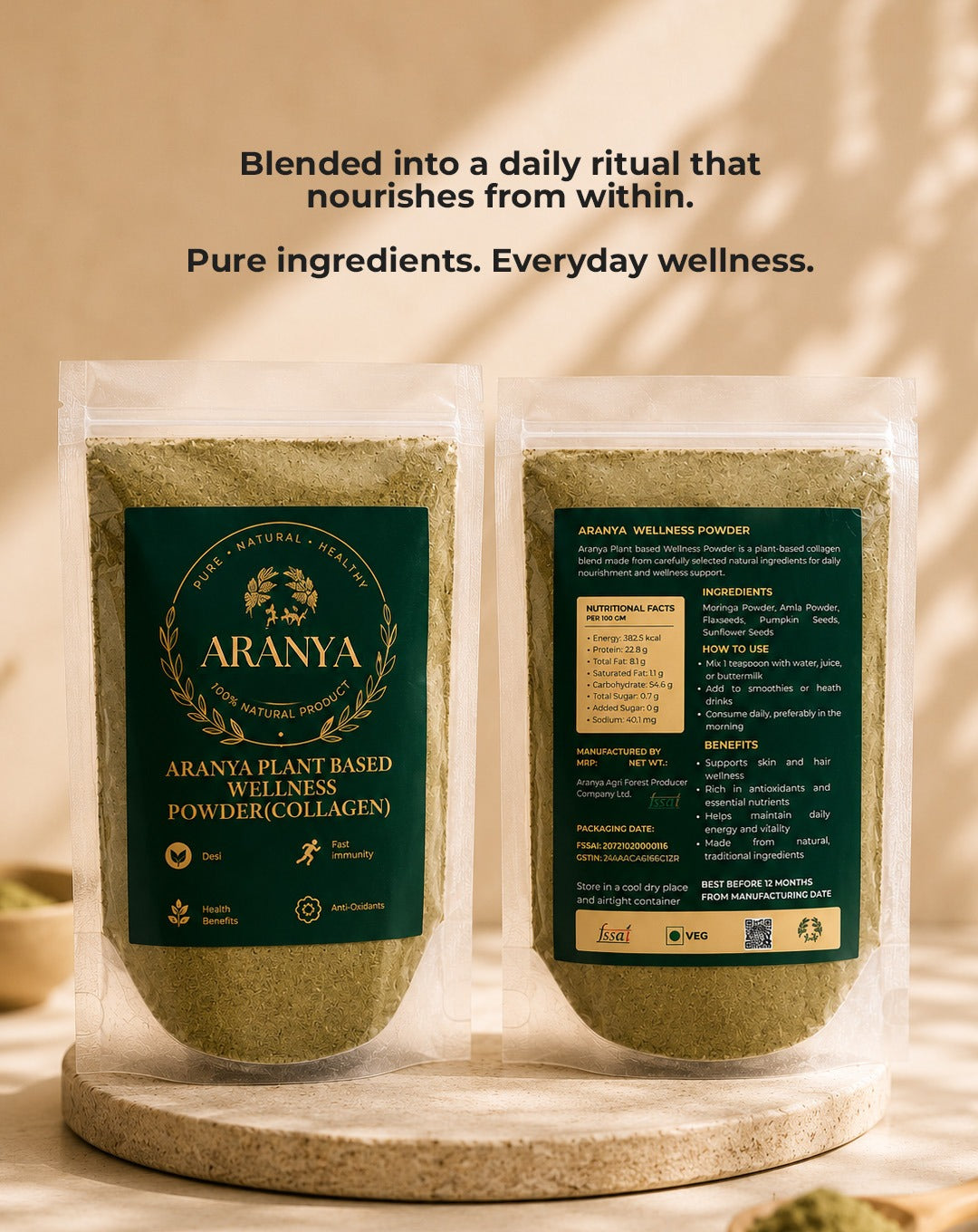 Aranya Plant Based Wellness Powder (Collagen)