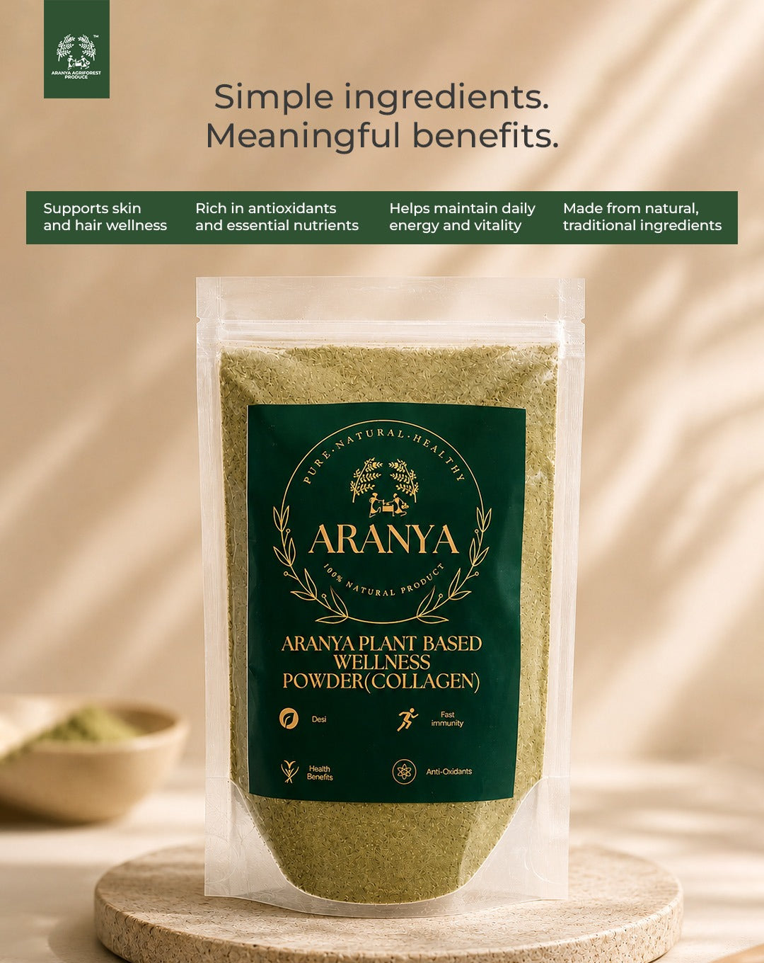 Aranya Plant Based Wellness Powder (Collagen)